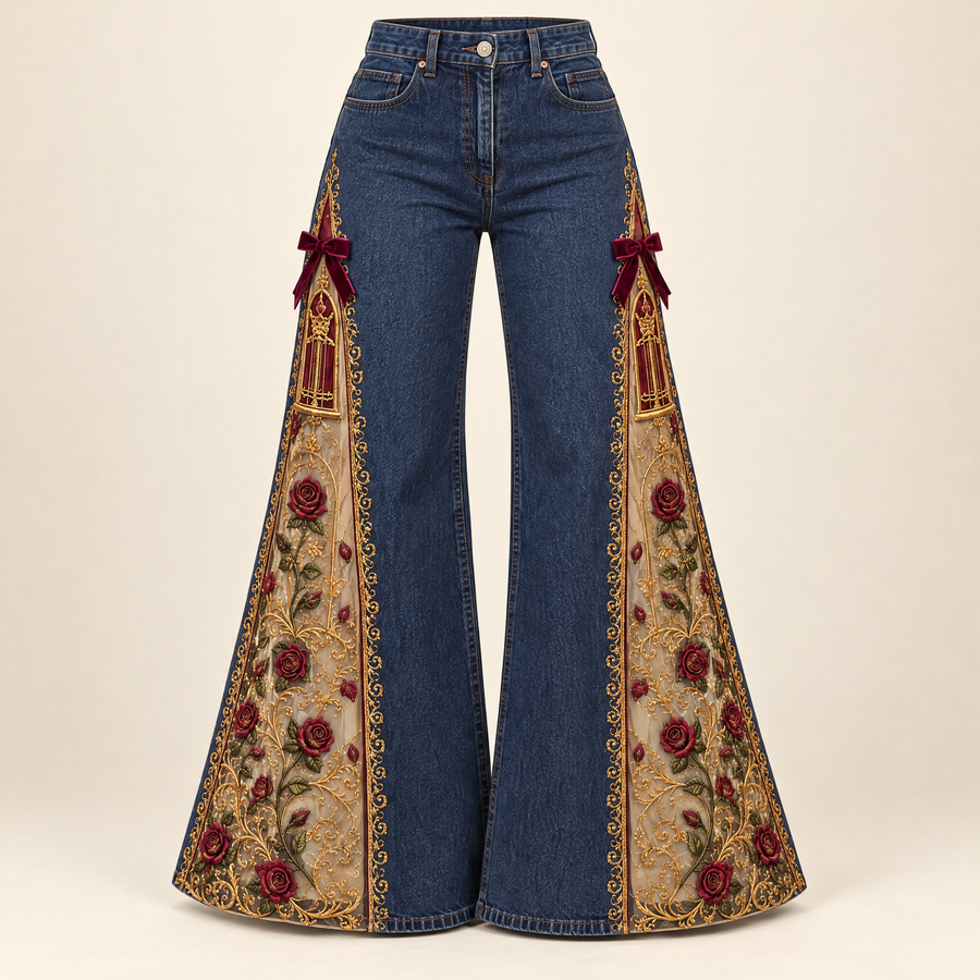Enchanted Rose princess flare jeans